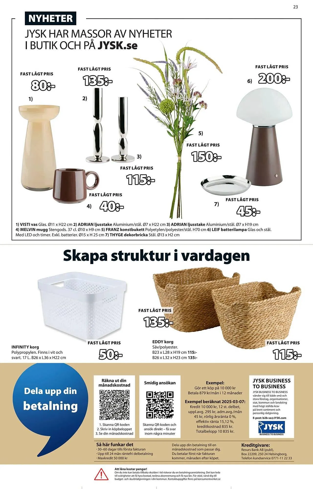 JYSK reklamblad från 2 mars till 23 mars 2026 - Reklamblad sidor 23
