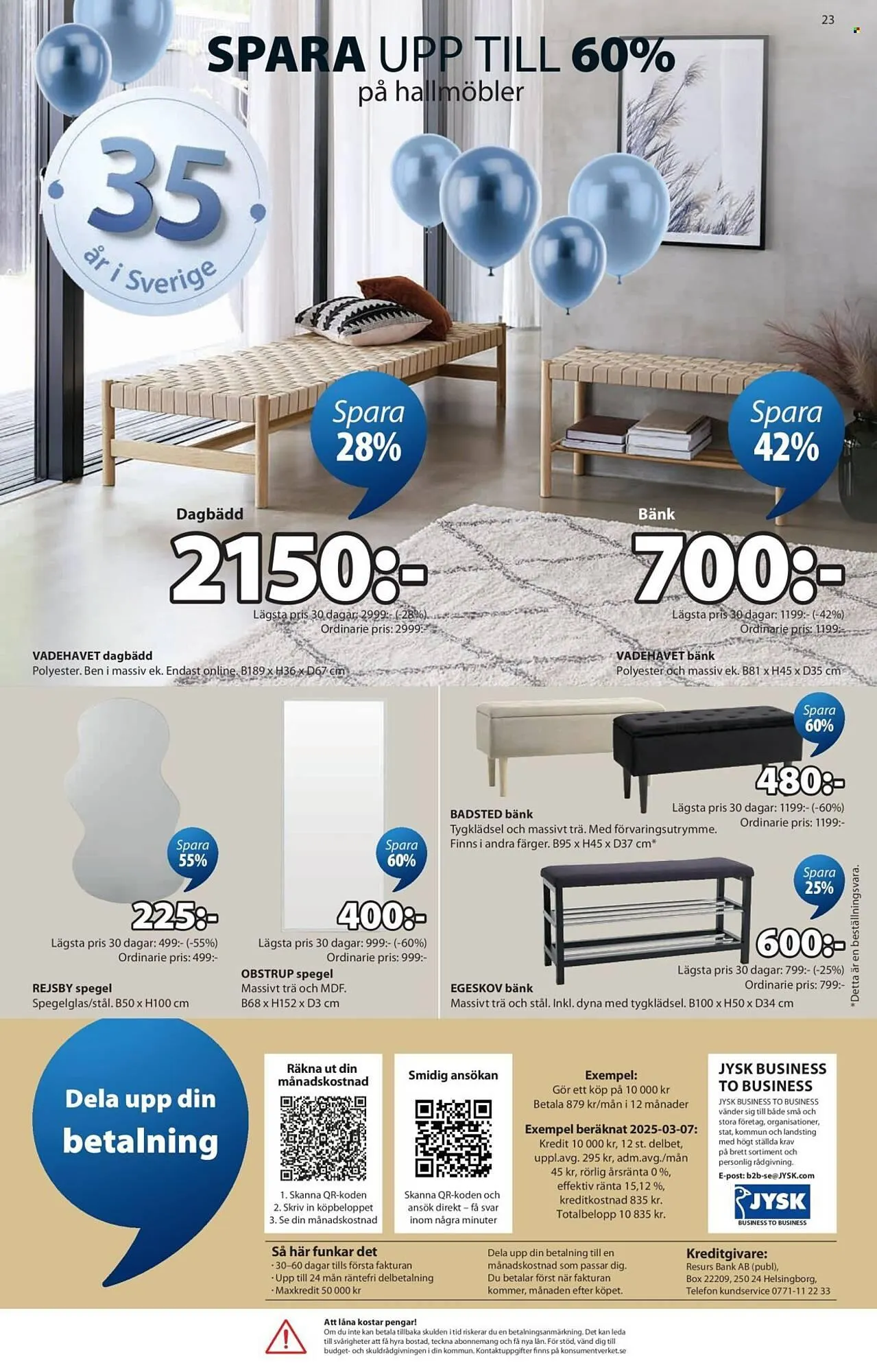 JYSK reklamblad från 30 mars till 26 april 2026 - Reklamblad sidor 23