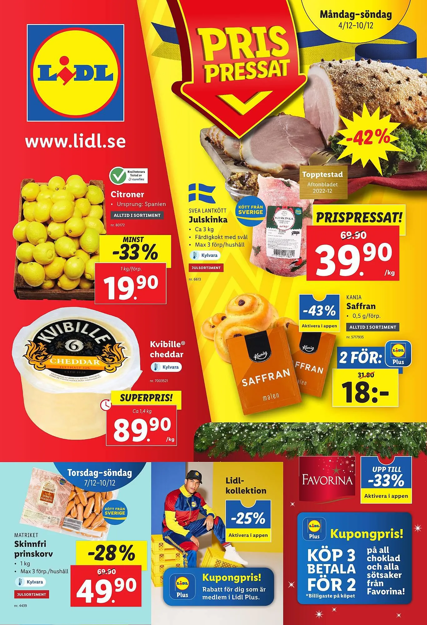 Lidl reklamblad från 4 december till 10 december 2023 - Reklamblad sidor 1