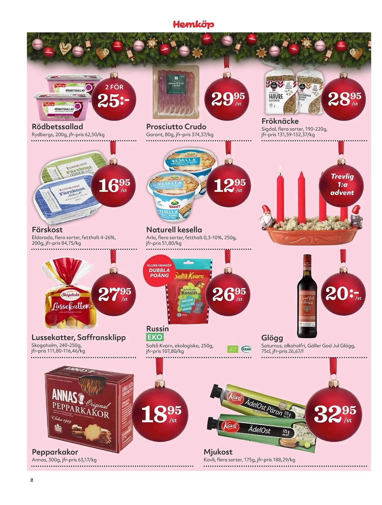 Hemköp reklamblad från 27 november till 3 december 2023 - Reklamblad sidor 2