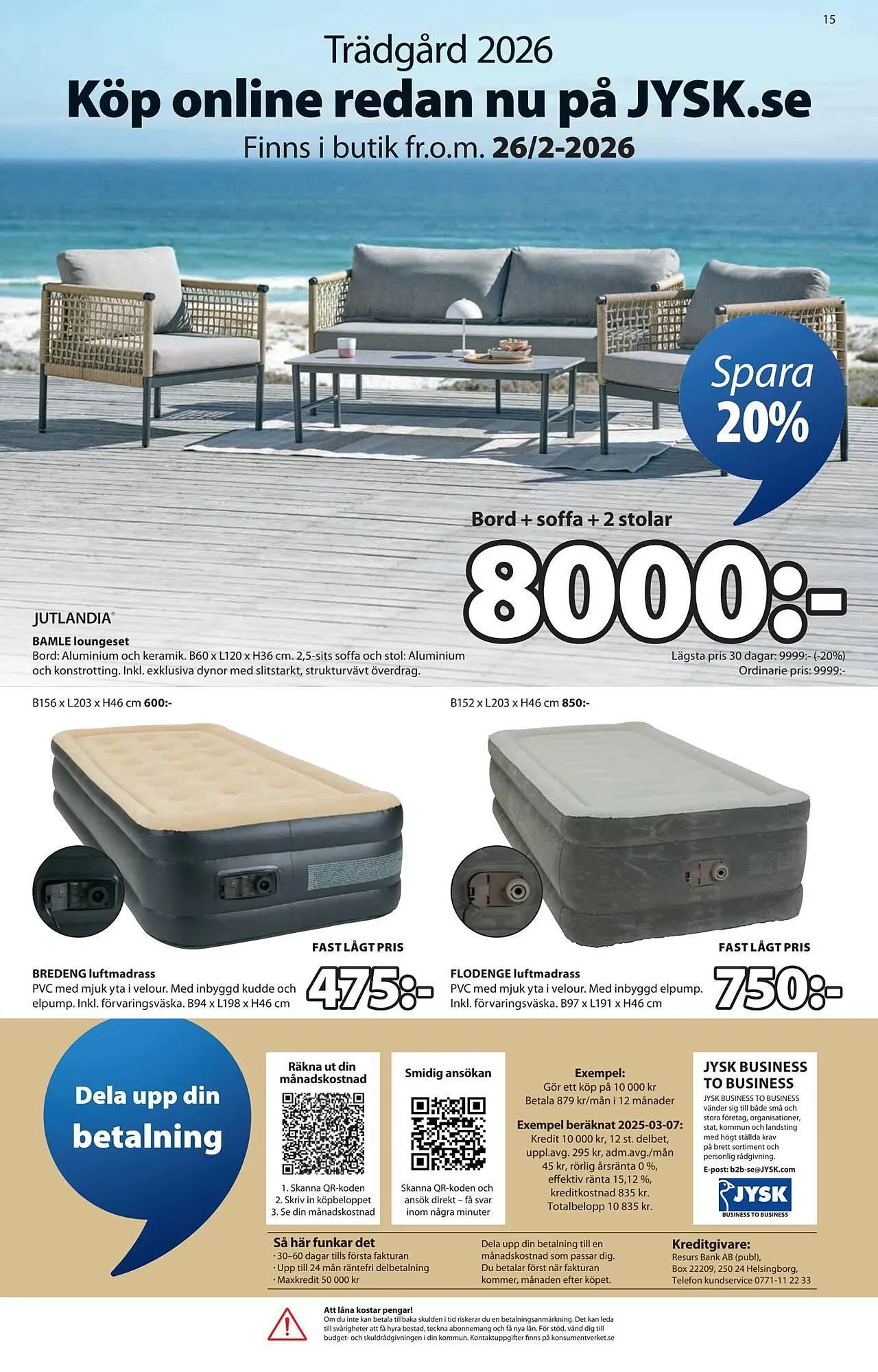 JYSK reklamblad från 2 februari till 2 mars 2026 - Reklamblad sidor 15