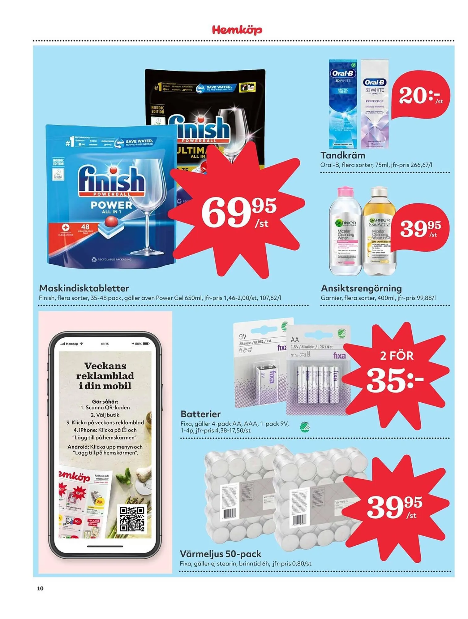 Hemköp reklamblad från 2 oktober till 8 oktober 2023 - Reklamblad sidor 10