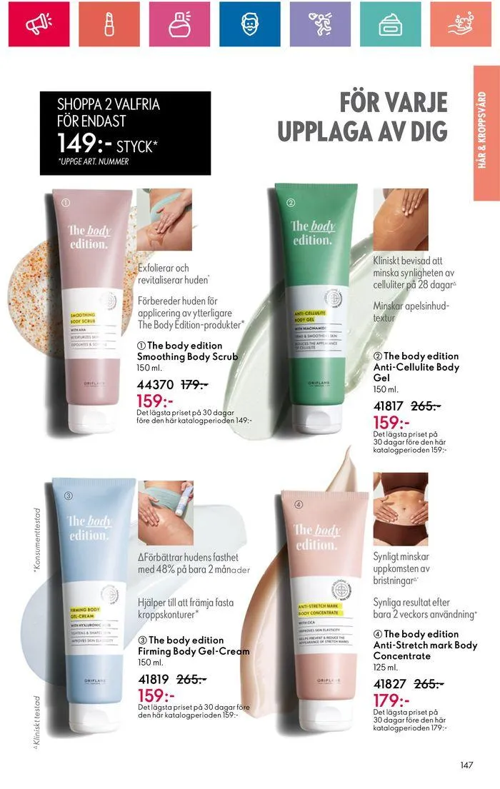 Oriflame reklamblad från 20 juni till 4 juli 2024 - Reklamblad sidor 147