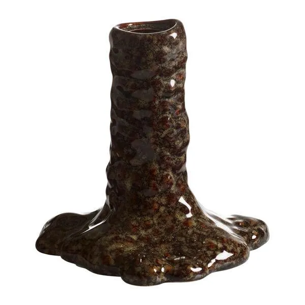 LIZZIE Ljusstake brun 15cm h15cm 100% keramik