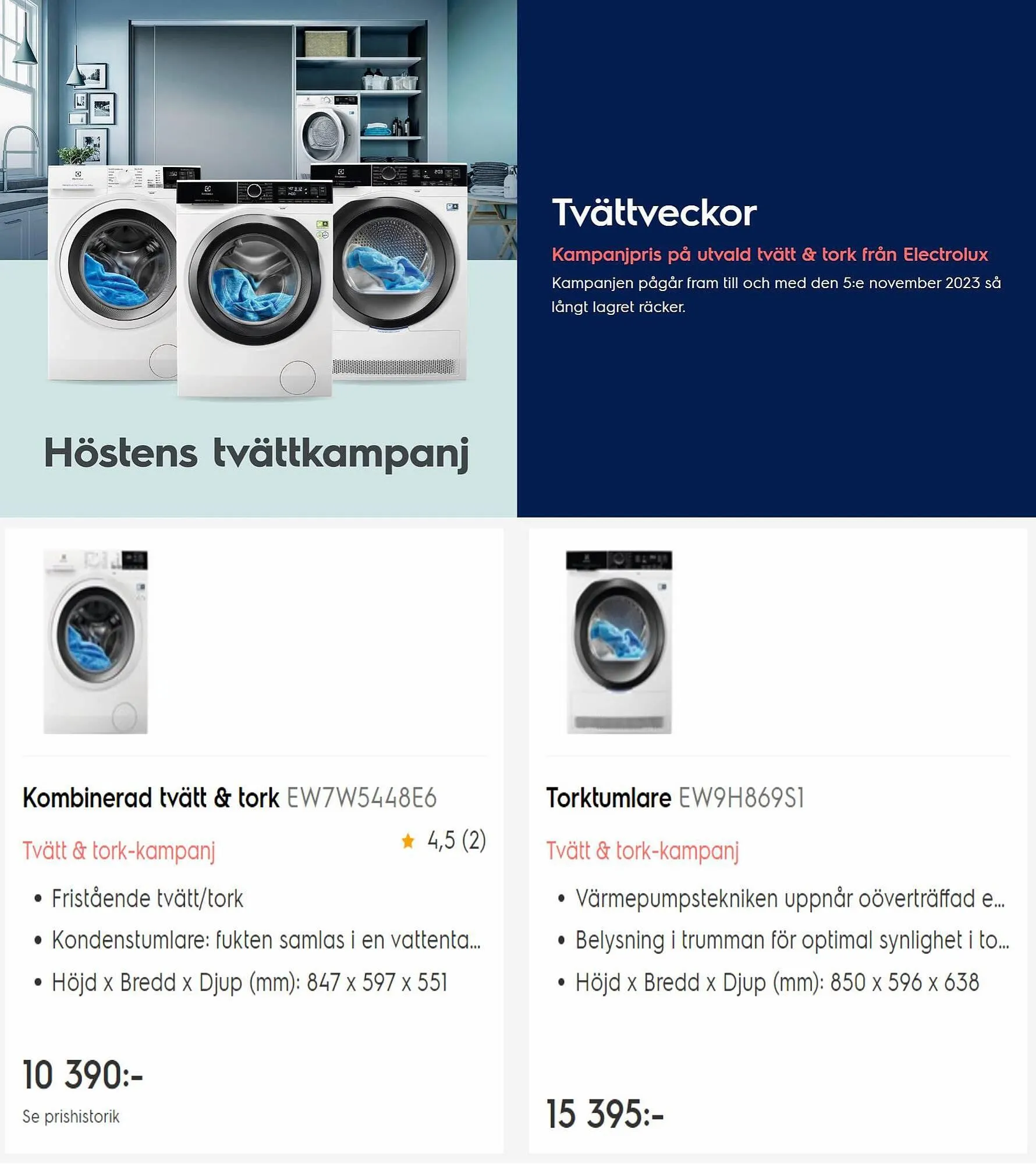 Electrolux Home reklamblad från 3 oktober till 5 november 2023 - Reklamblad sidor 4