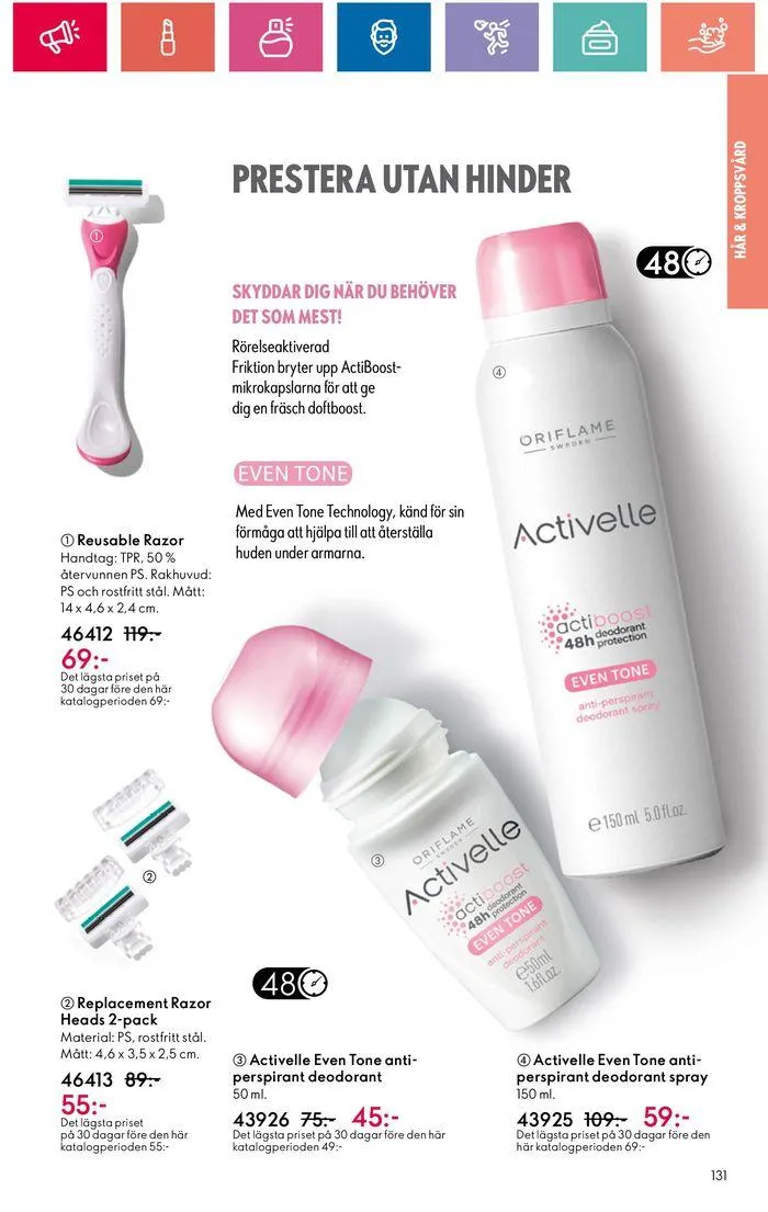 Oriflame reklamblad från 20 juni till 4 juli 2024 - Reklamblad sidor 131