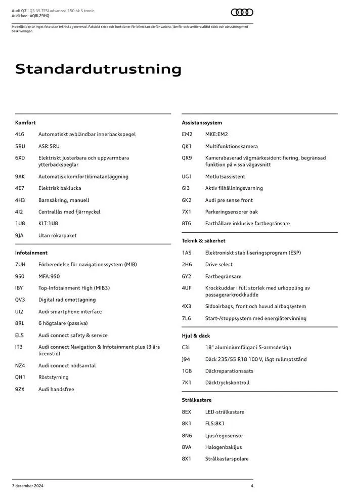 Audi Q3 från 7 december till 7 december 2025 - Reklamblad sidor 4
