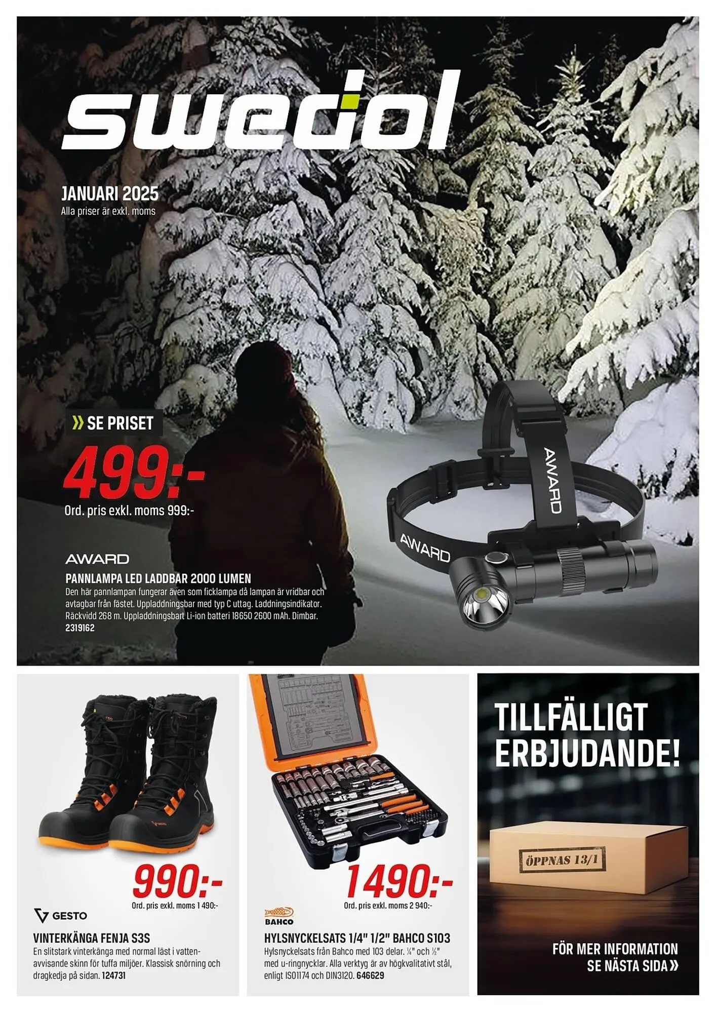 Swedol reklamblad från 1 januari till 31 januari 2025 - Reklamblad sidor 1