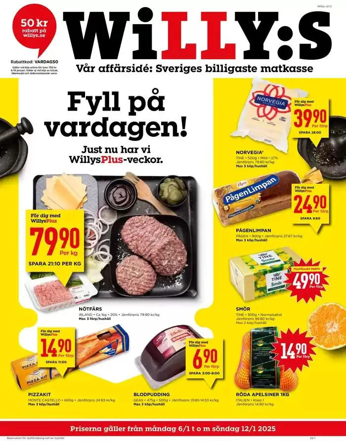 Specialerbjudanden för dig från 6 januari till 12 januari 2025 - Reklamblad sidor 1