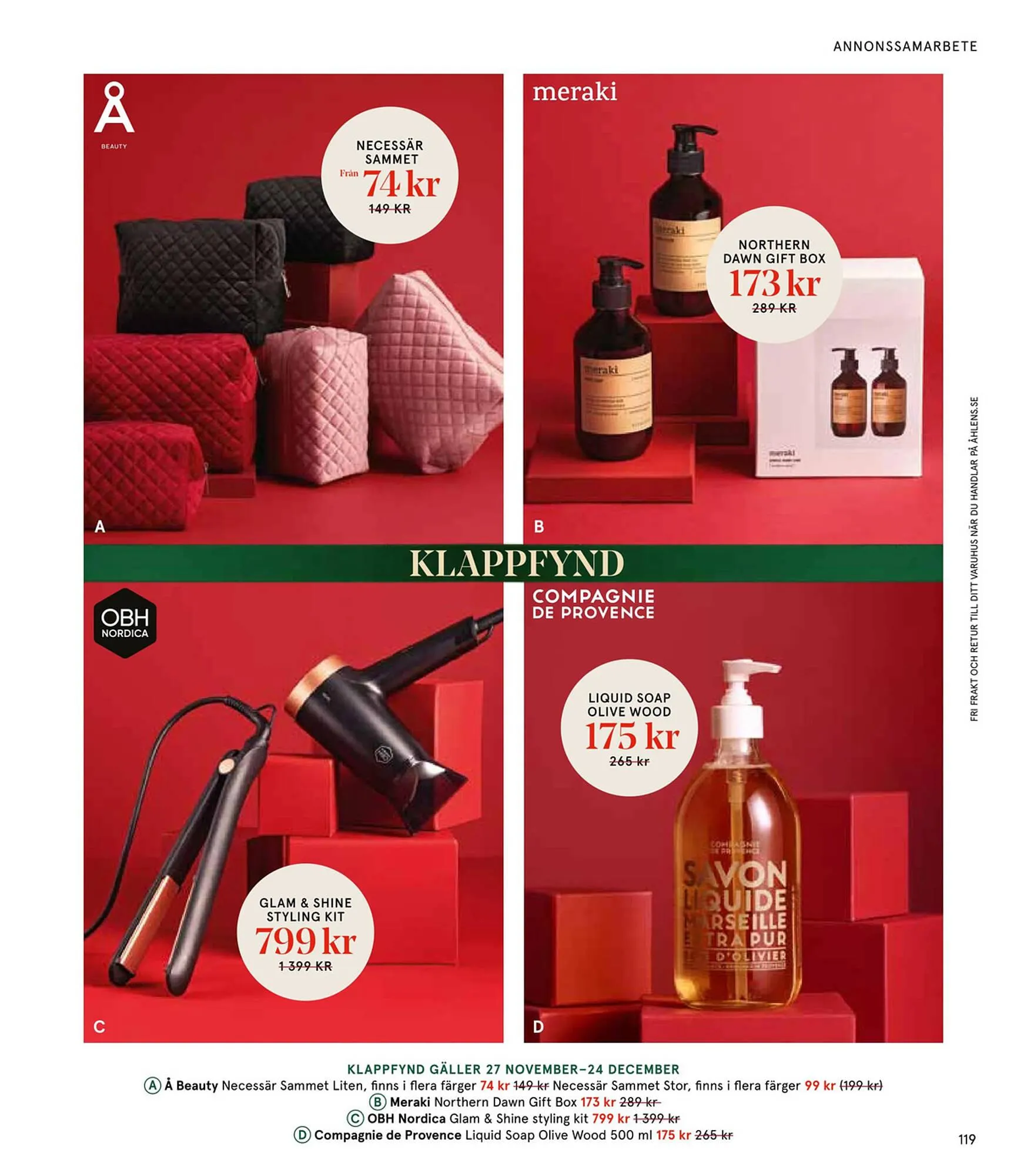 Åhléns reklamblad från 25 november till 24 december 2024 - Reklamblad sidor 119
