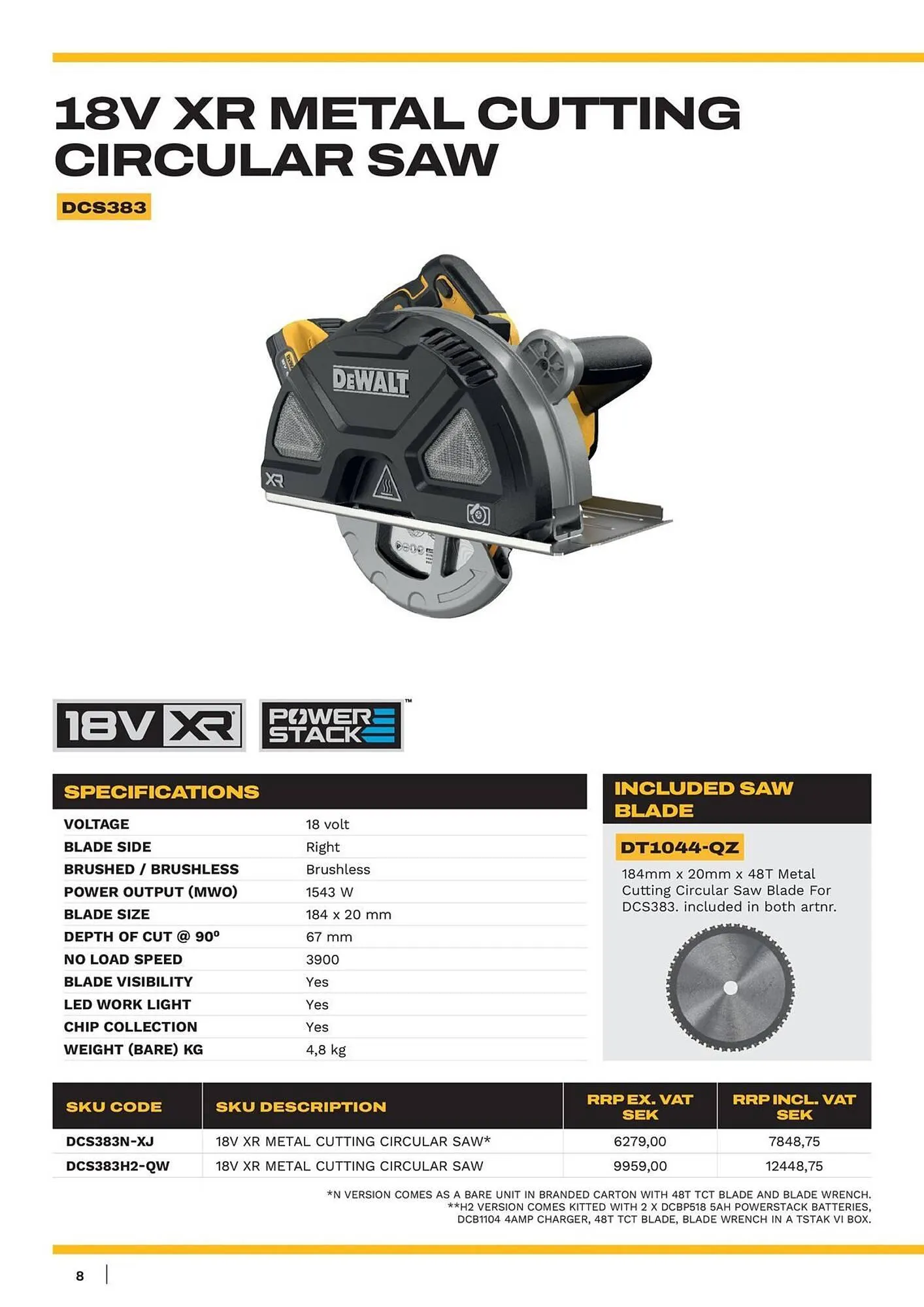 Dewalt reklamblad från 9 maj till 31 augusti 2025 - Reklamblad sidor 8