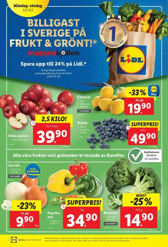 ERBJUDANDEN VECKA 6 från 3 februari till 9 februari 2025 - Reklamblad sidor 2