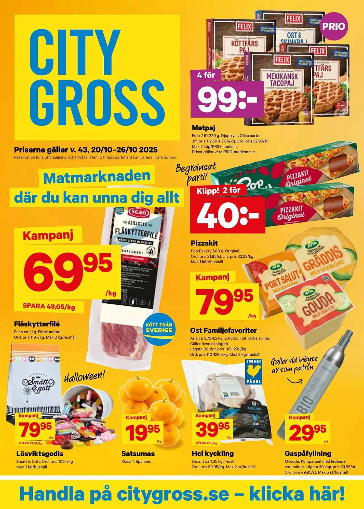 City Gross reklamblad från 20 oktober till 26 oktober 2025 - Reklamblad sidor 1