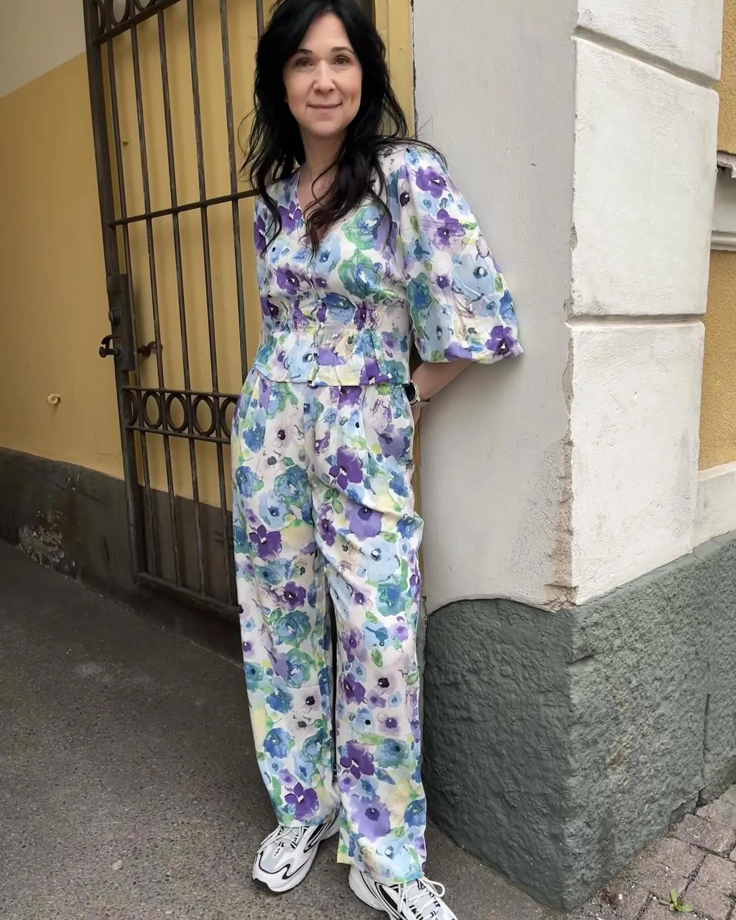 Blus med smock