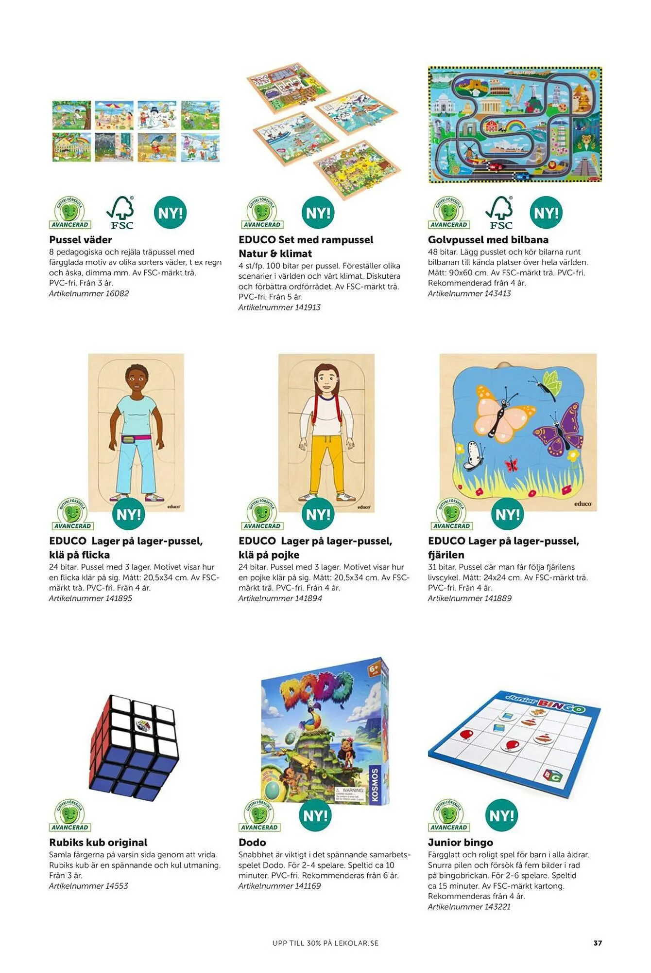 Lekolar reklamblad från 23 februari till 31 december 2024 - Reklamblad sidor 37