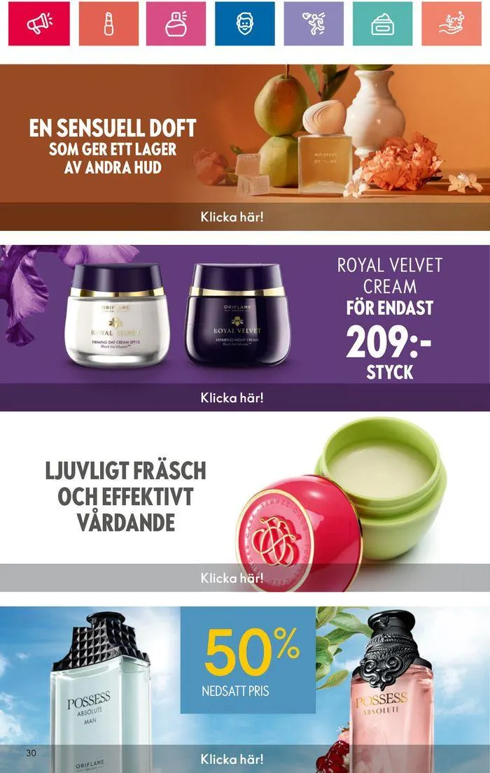Oriflame reklamblad från 20 juni till 4 juli 2024 - Reklamblad sidor 30