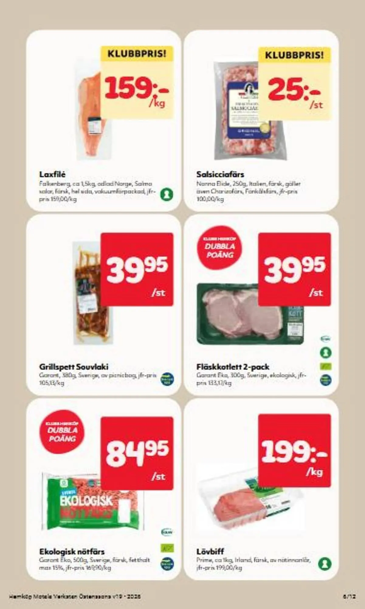 Hemköp reklamblad från 4 maj till 10 maj 2026 - Reklamblad sidor 6