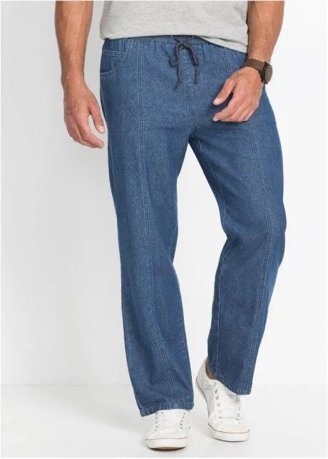 Dra på-byxa, Classic Fit, Straight