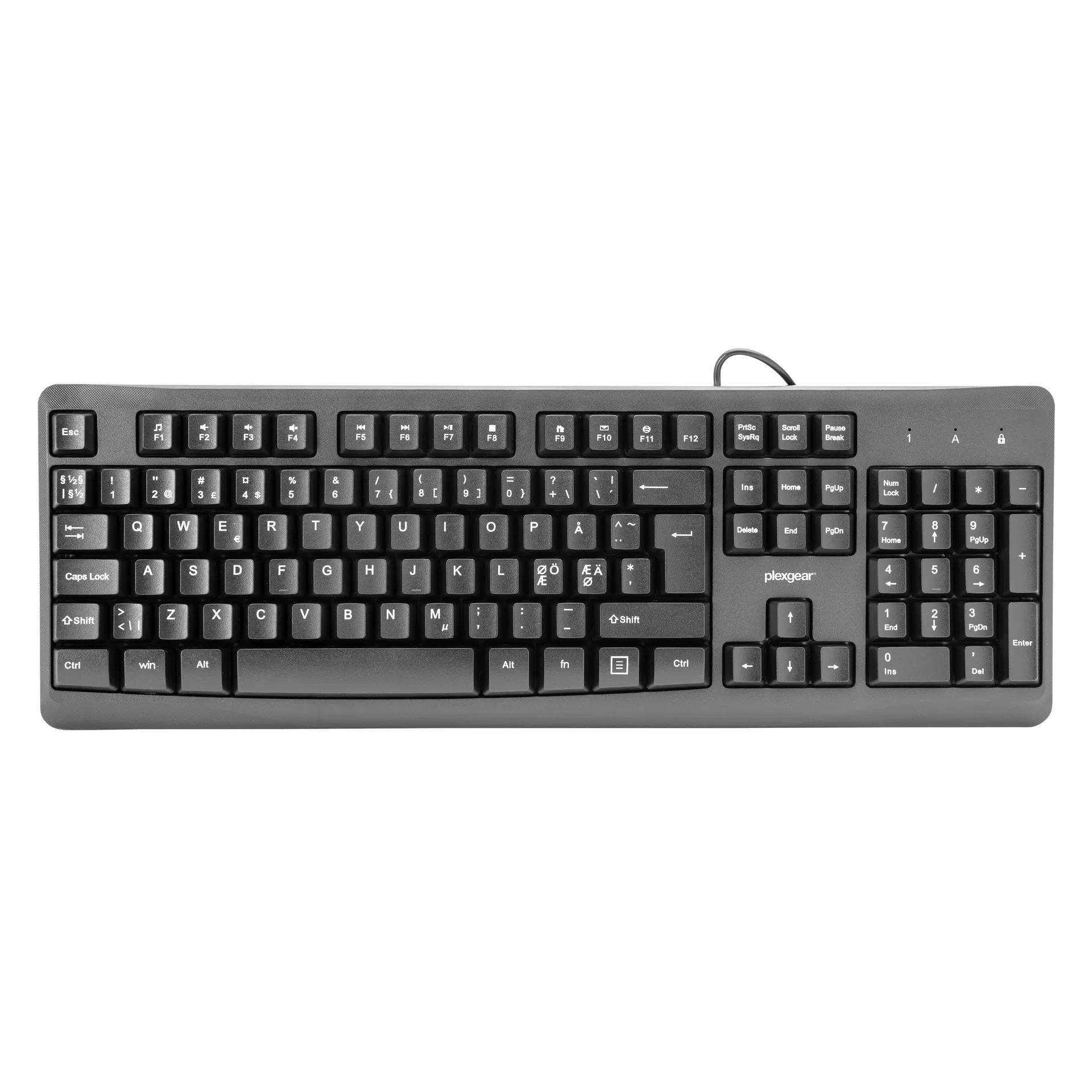 Plexgear Trådbundet tangentbord MK101 Svart
