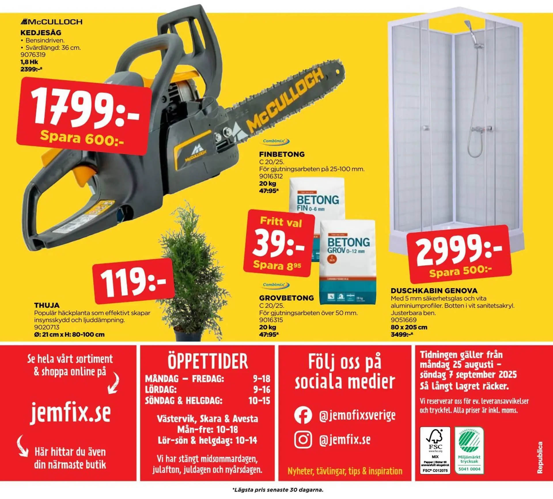 Jem&Fix reklamblad från 25 augusti till 7 september 2025 - Reklamblad sidor 16
