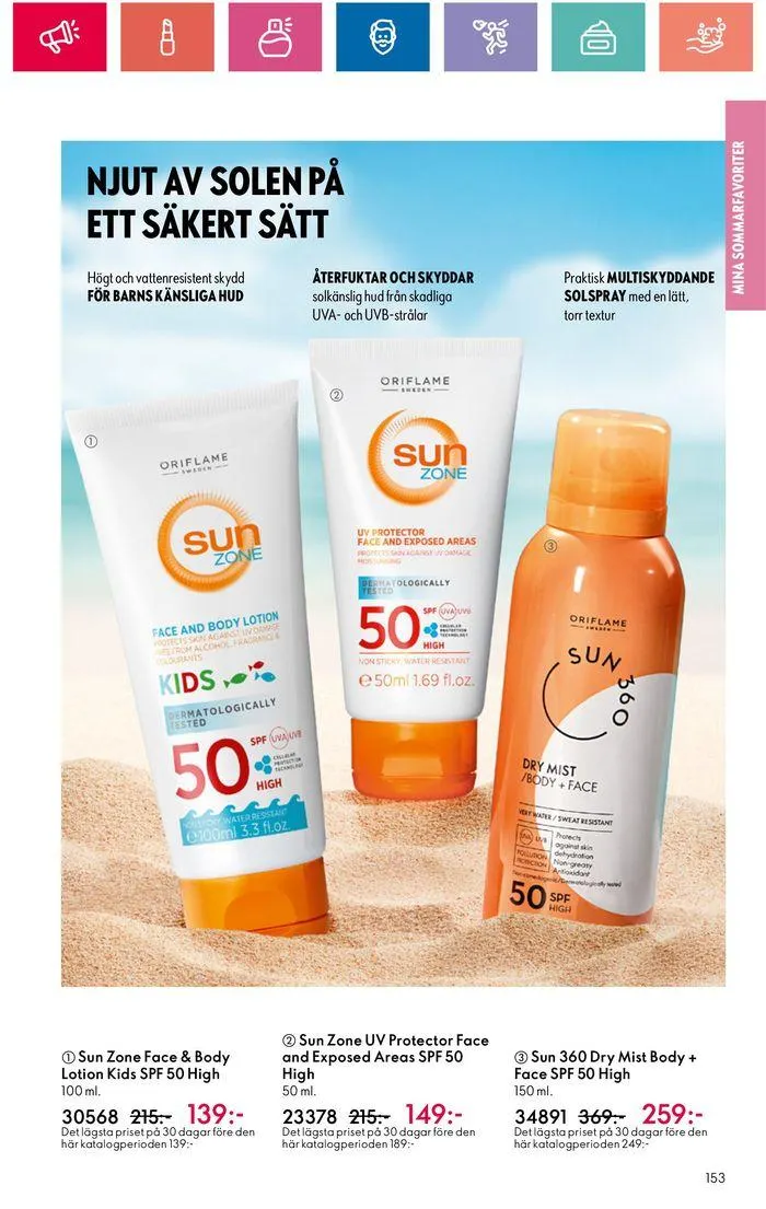Oriflame reklamblad från 20 juni till 4 juli 2024 - Reklamblad sidor 153