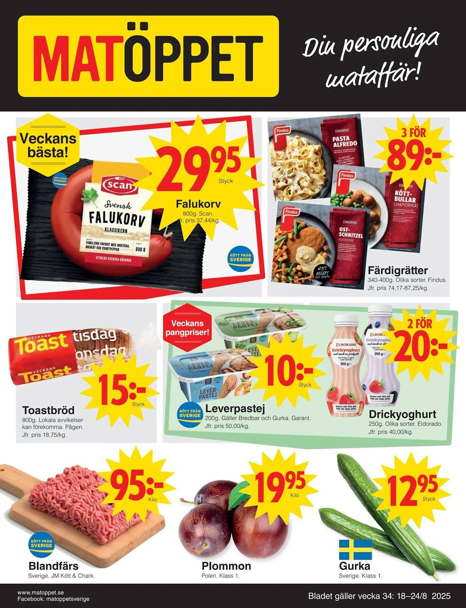 Matöppet reklamblad - 1