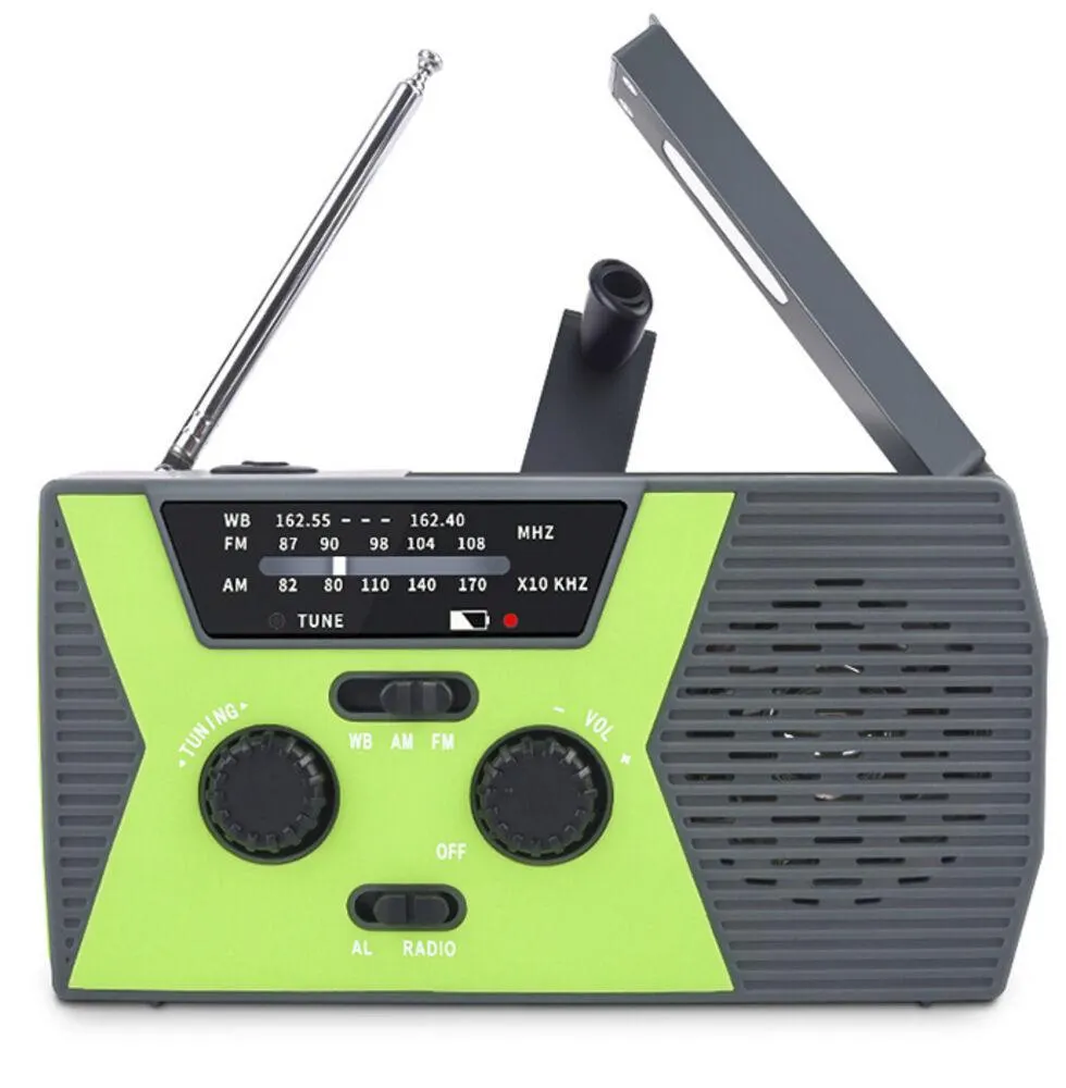 Vevradio med solceller och powerbank