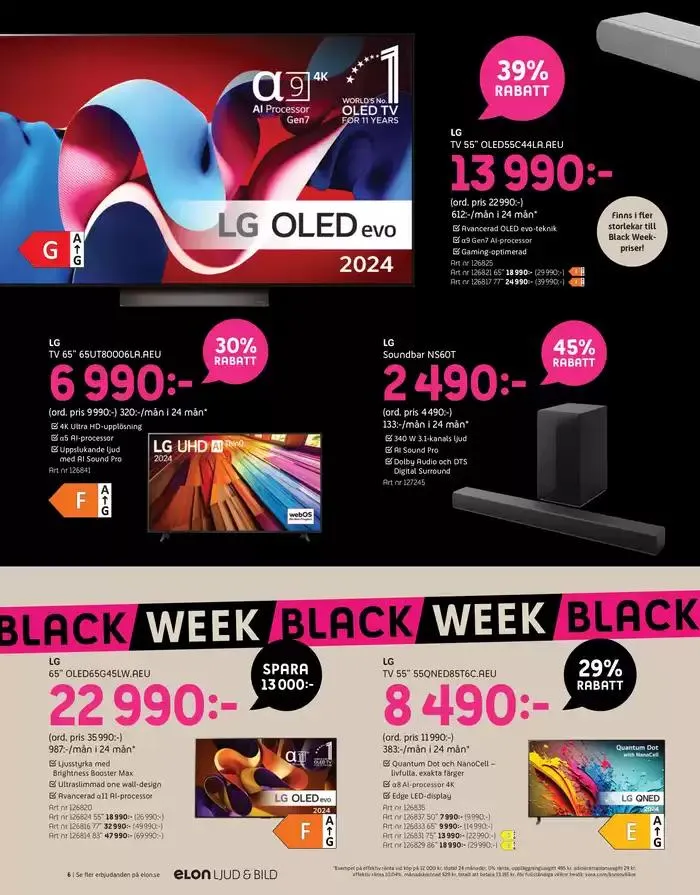Black Week från 28 november till 1 december 2024 - Reklamblad sidor 6