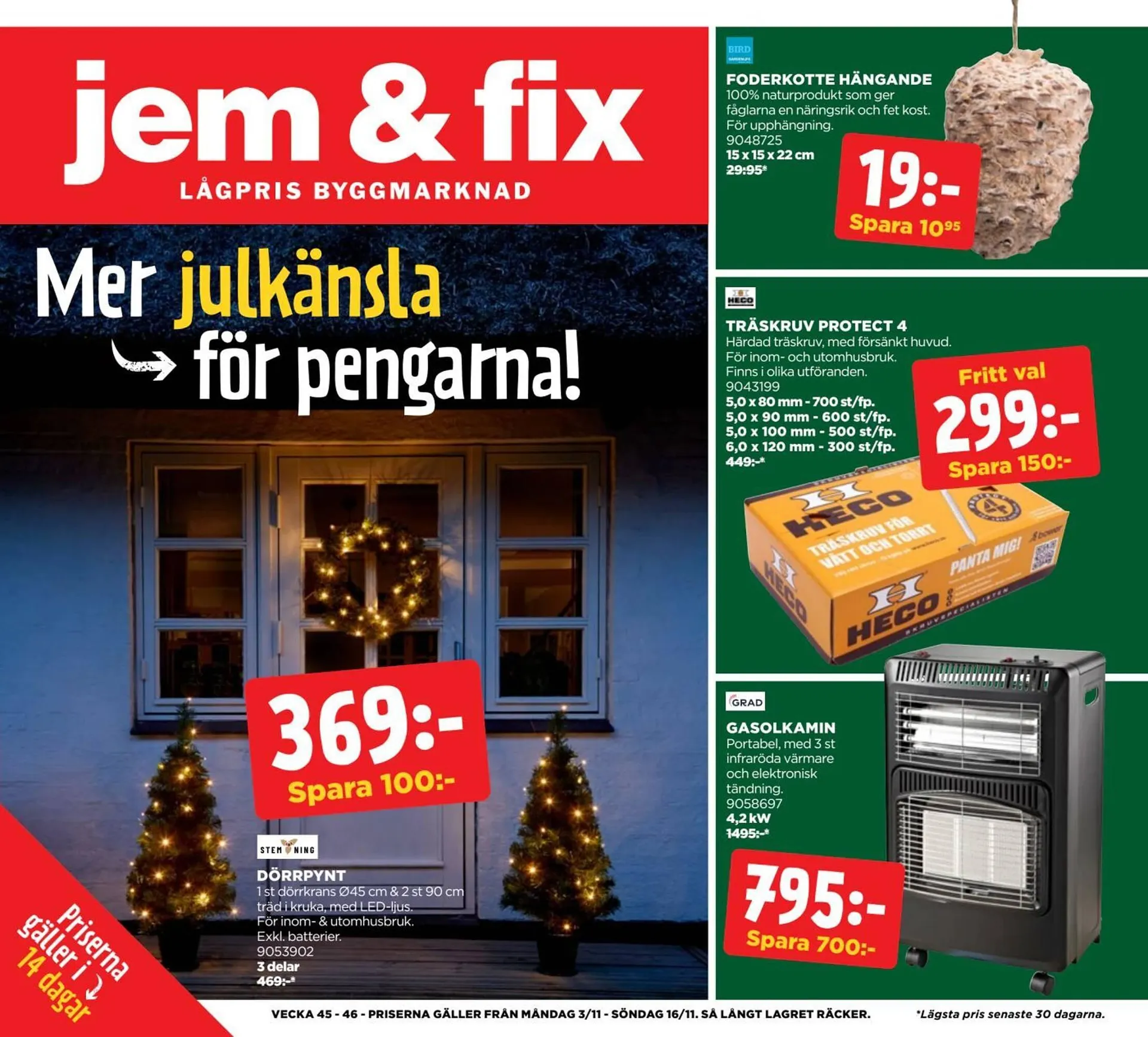 Jem&Fix reklamblad från 3 november till 16 november 2025 - Reklamblad sidor 1