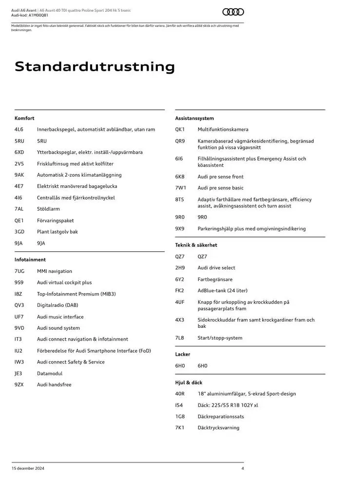 Audi A6 Avant från 15 december till 15 december 2025 - Reklamblad sidor 4