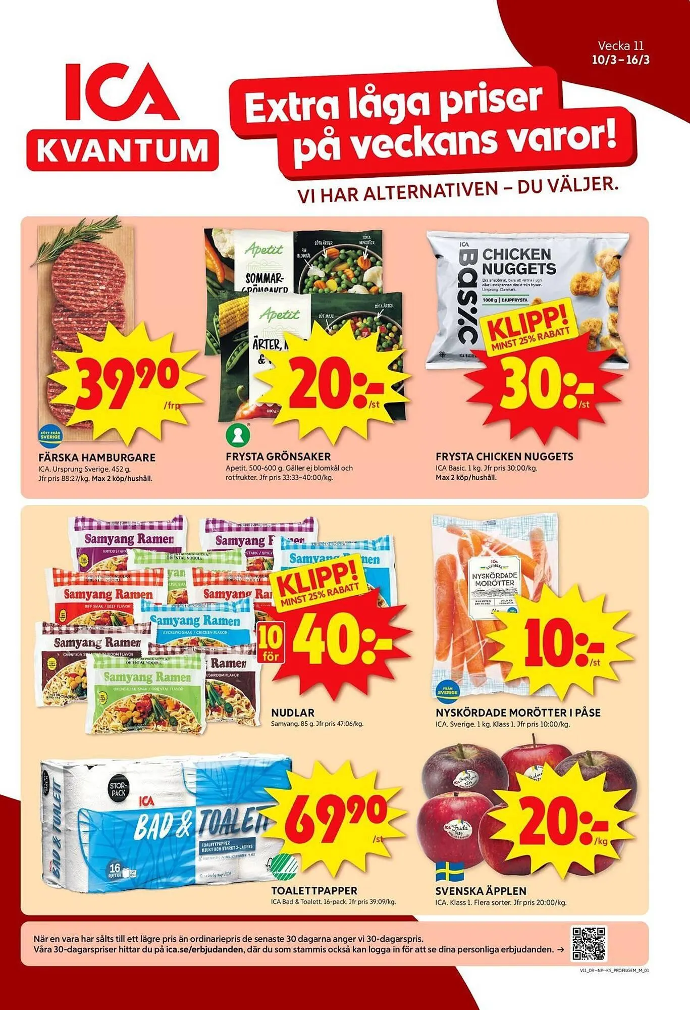 ICA Kvantum reklamblad från 10 mars till 16 mars 2025 - Reklamblad sidor 1