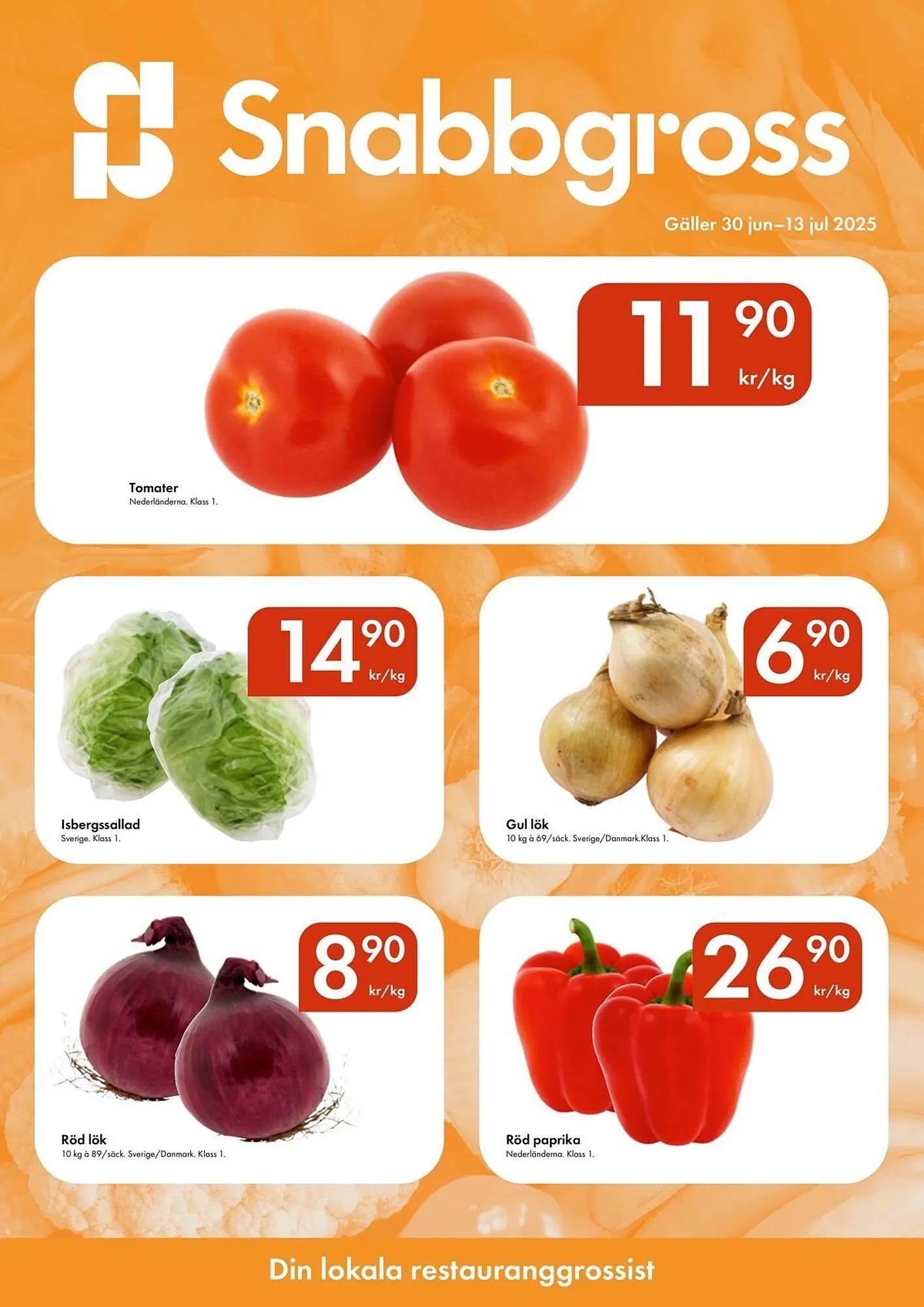Snabbgross reklamblad från 30 juni till 13 juli 2025 - Reklamblad sidor 1