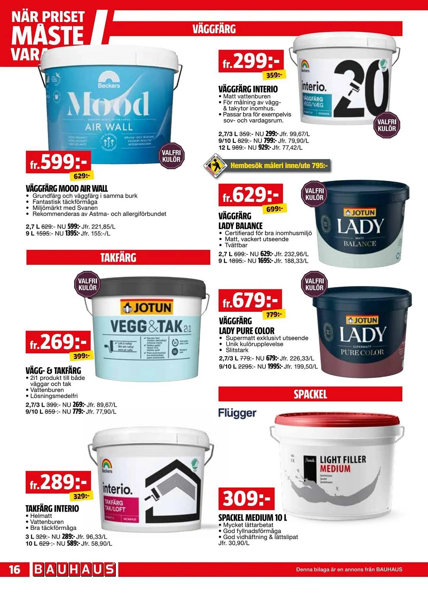 Bauhaus reklamblad från 1 september till 14 september 2025 - Reklamblad sidor 16