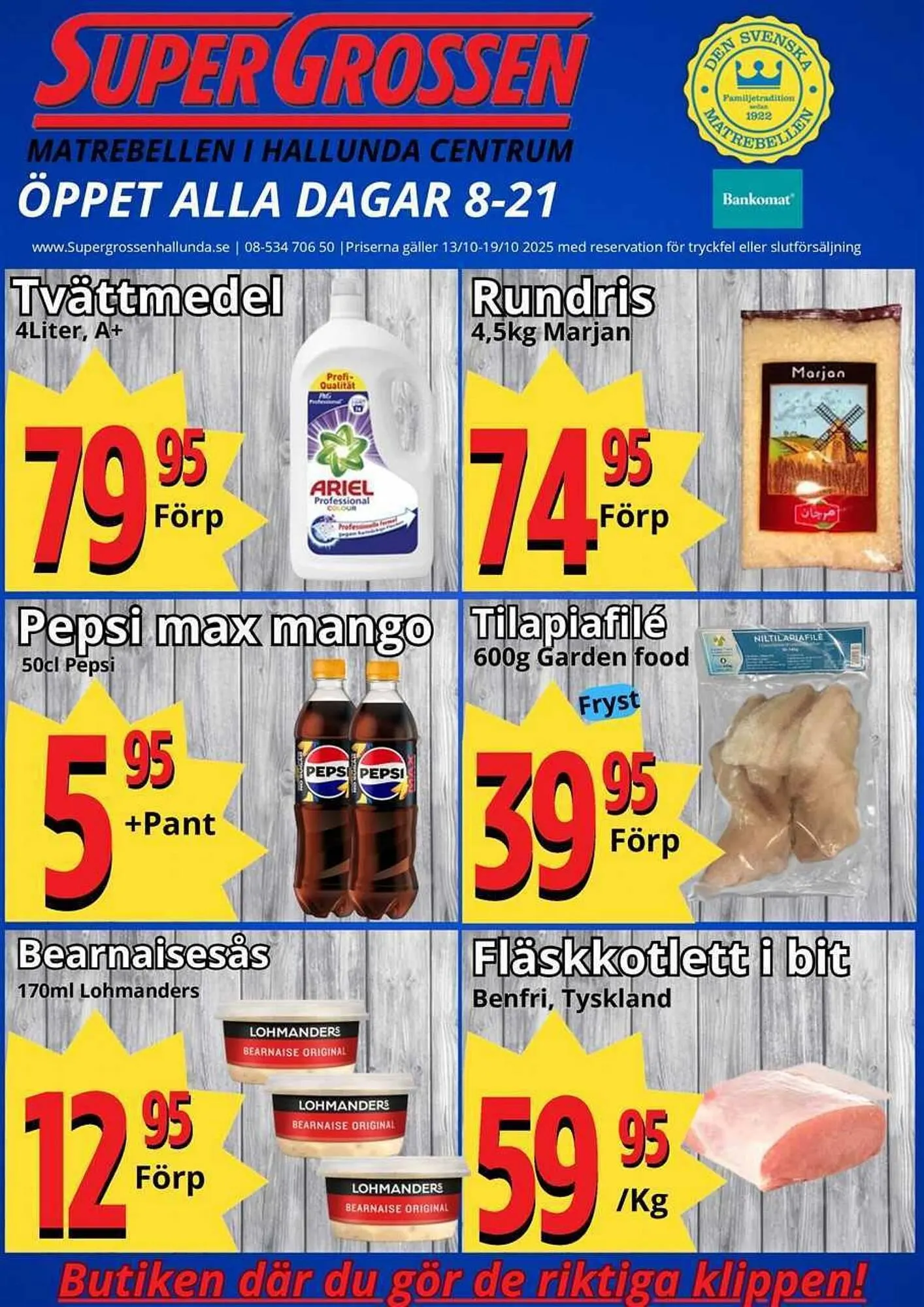 Supergrossen reklamblad från 13 oktober till 19 oktober 2025 - Reklamblad sidor 1