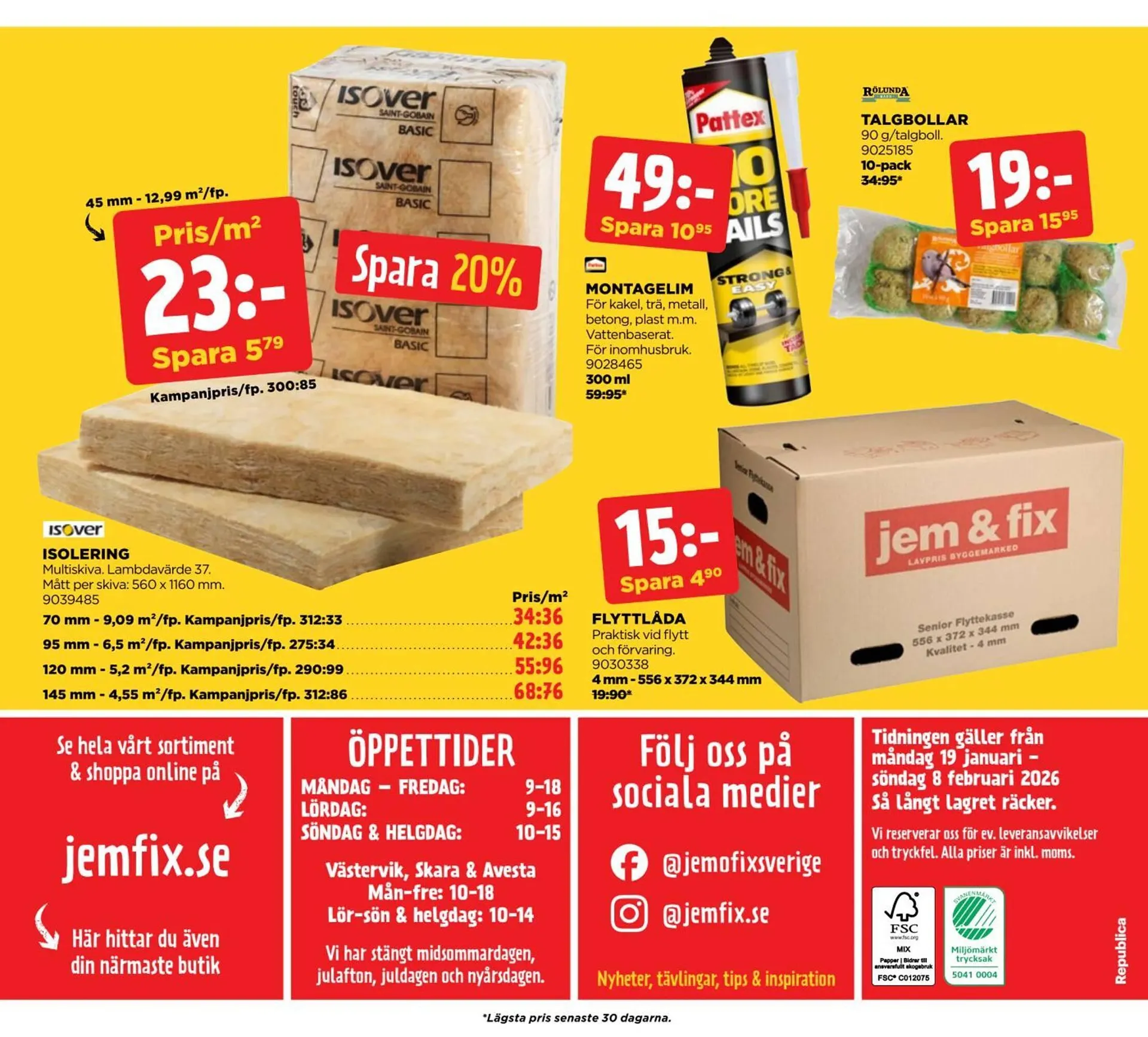 Jem&Fix reklamblad från 19 januari till 9 februari 2026 - Reklamblad sidor 20