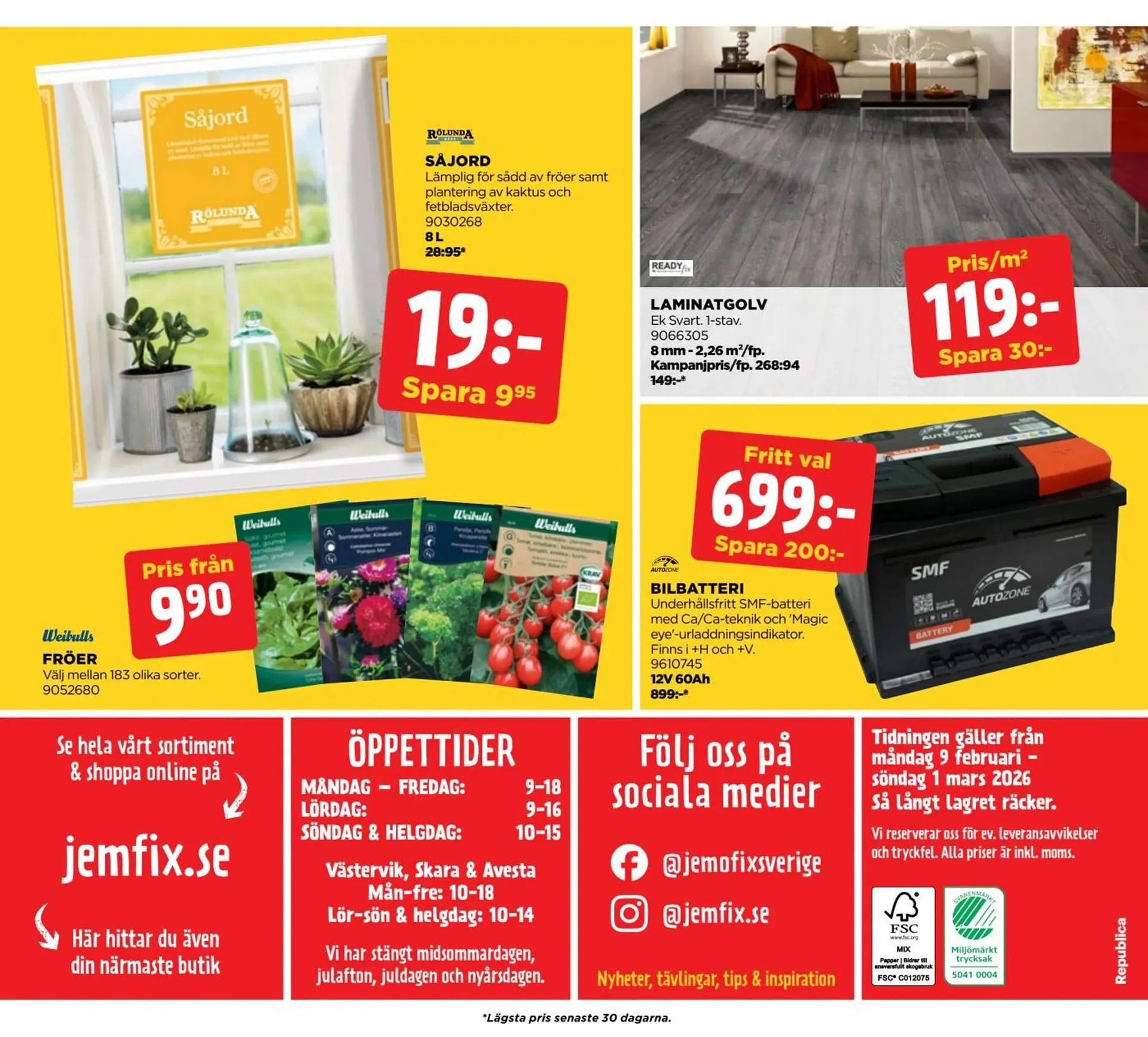 Jem&Fix reklamblad från 9 februari till 2 mars 2026 - Reklamblad sidor 16