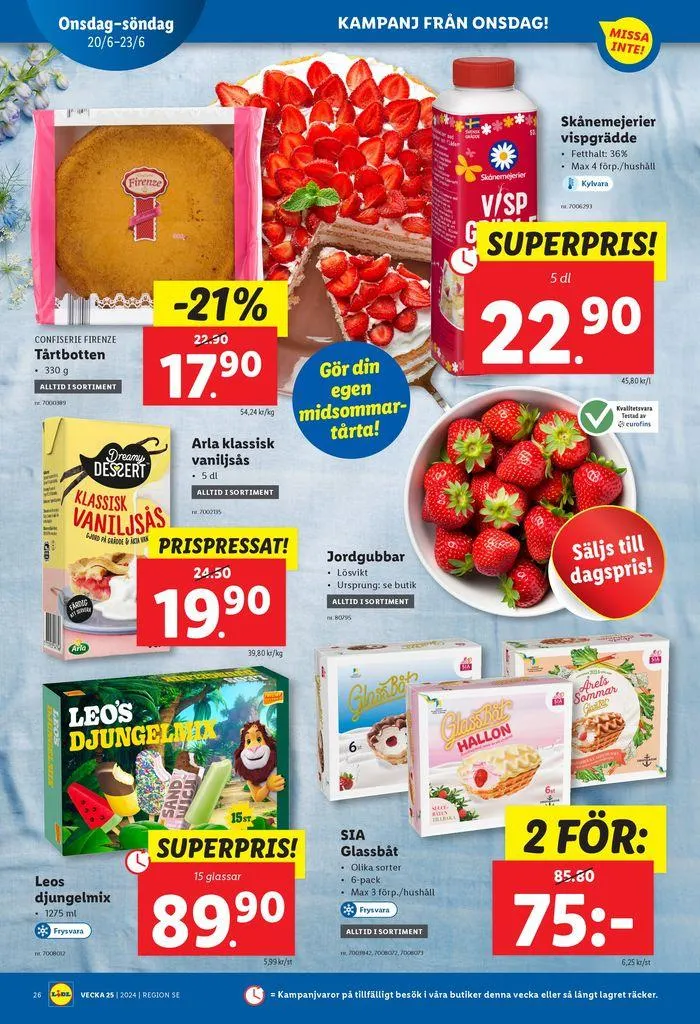ERBJUDANDEN VECKA 25 från 17 juni till 23 juni 2024 - Reklamblad sidor 26