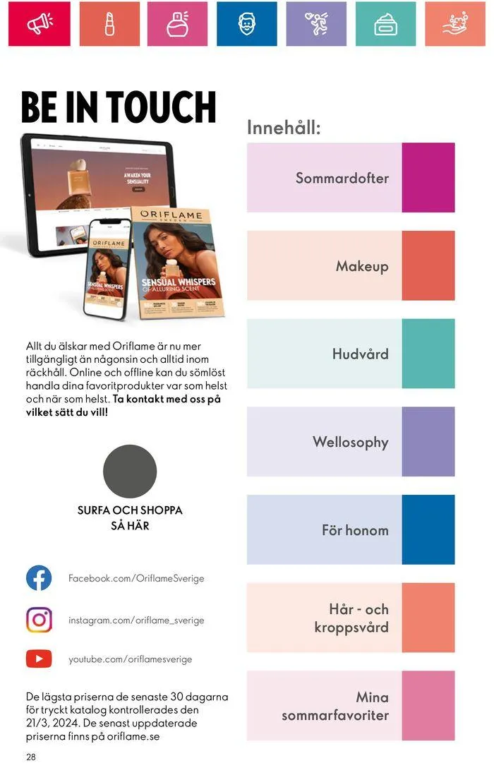 Oriflame reklamblad från 20 juni till 4 juli 2024 - Reklamblad sidor 28