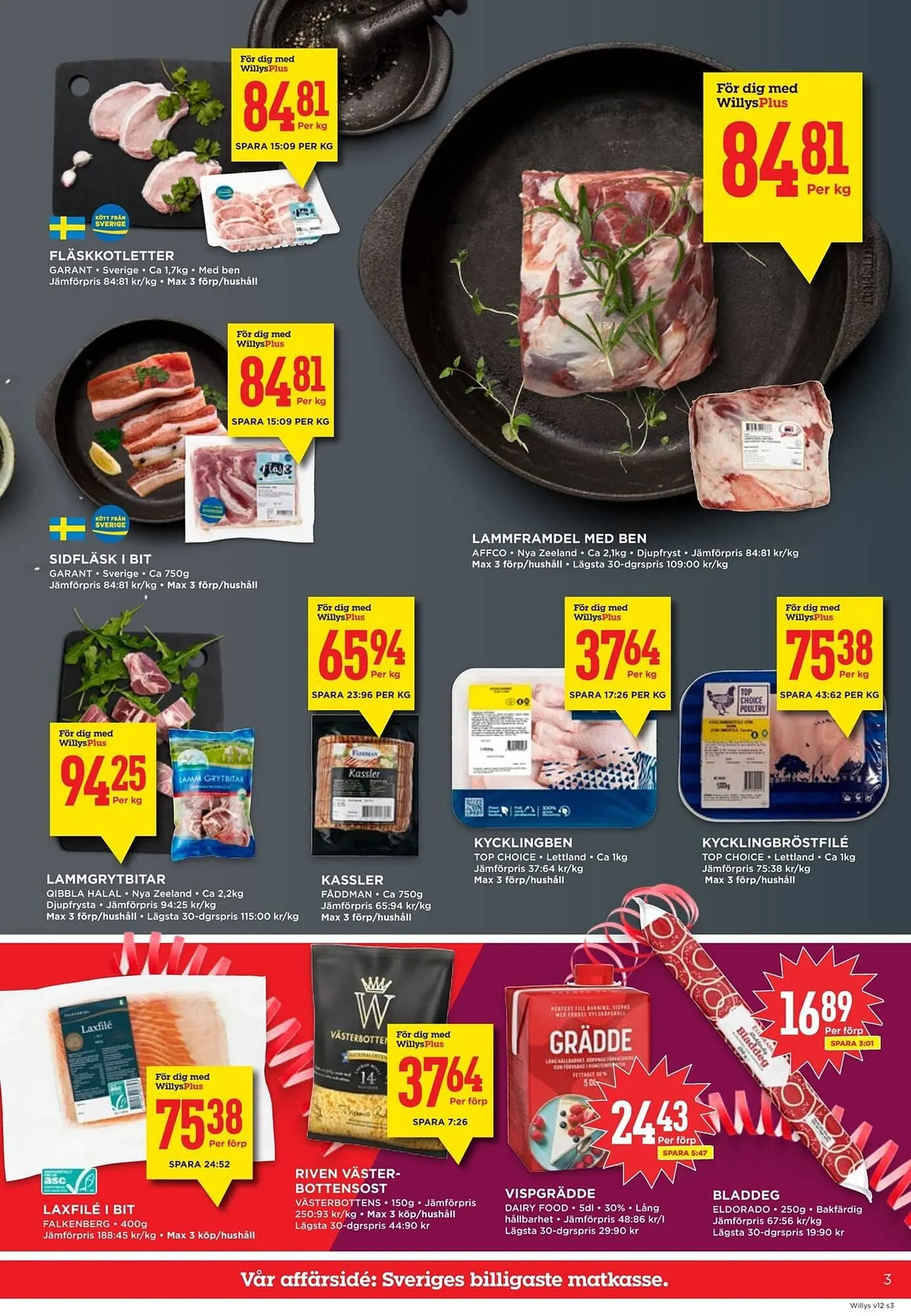 Willys reklamblad från 16 mars till 22 mars 2026 - Reklamblad sidor 3