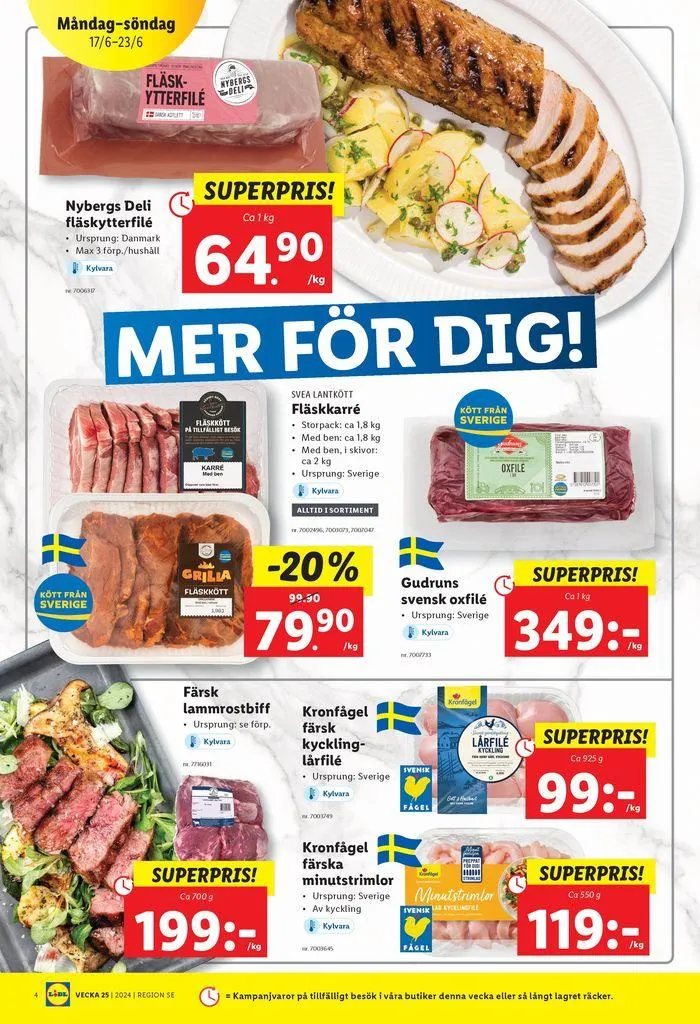 ERBJUDANDEN VECKA 25 från 17 juni till 23 juni 2024 - Reklamblad sidor 4