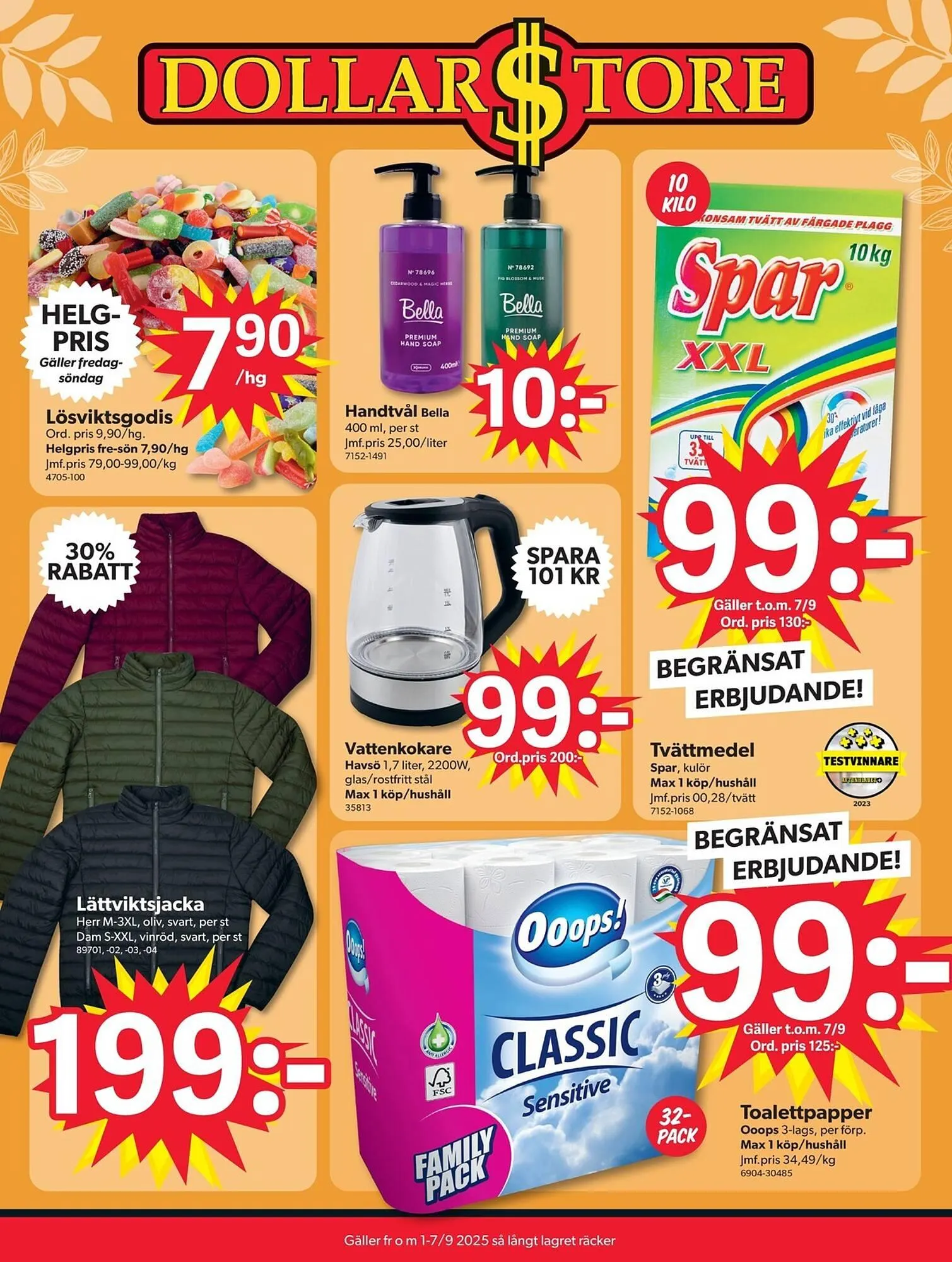 DollarStore annonsblad från 1 september till 7 september 2025 - Reklamblad sidor 1