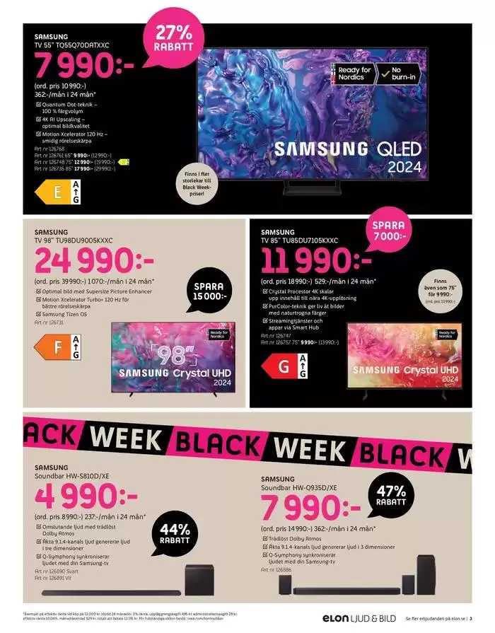 Black Week från 28 november till 1 december 2024 - Reklamblad sidor 3