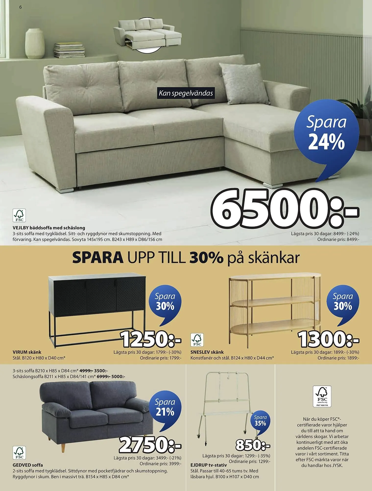 JYSK reklamblad från 25 augusti till 7 september 2025 - Reklamblad sidor 6