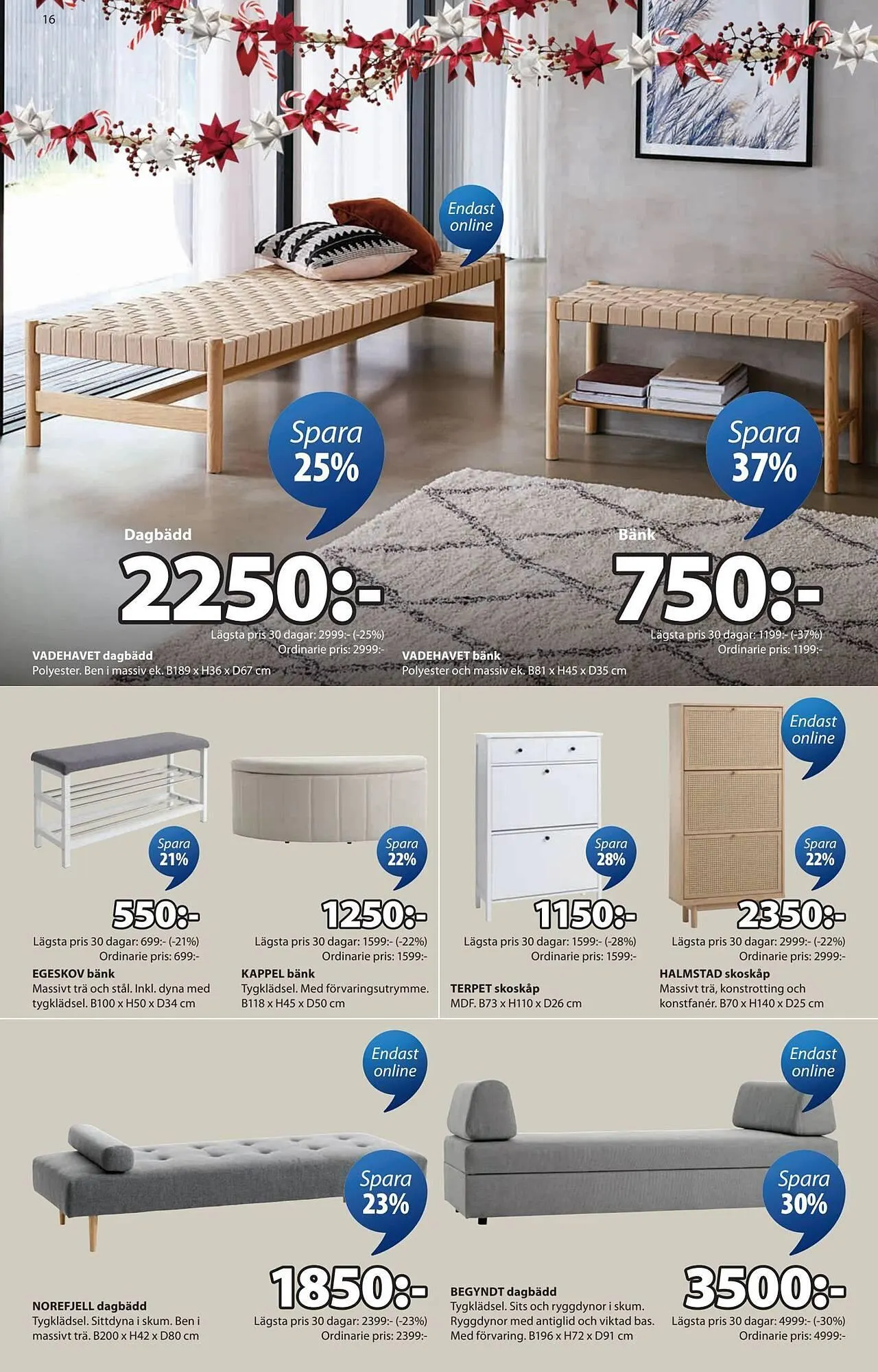 JYSK reklamblad från 1 december till 15 december 2025 - Reklamblad sidor 16