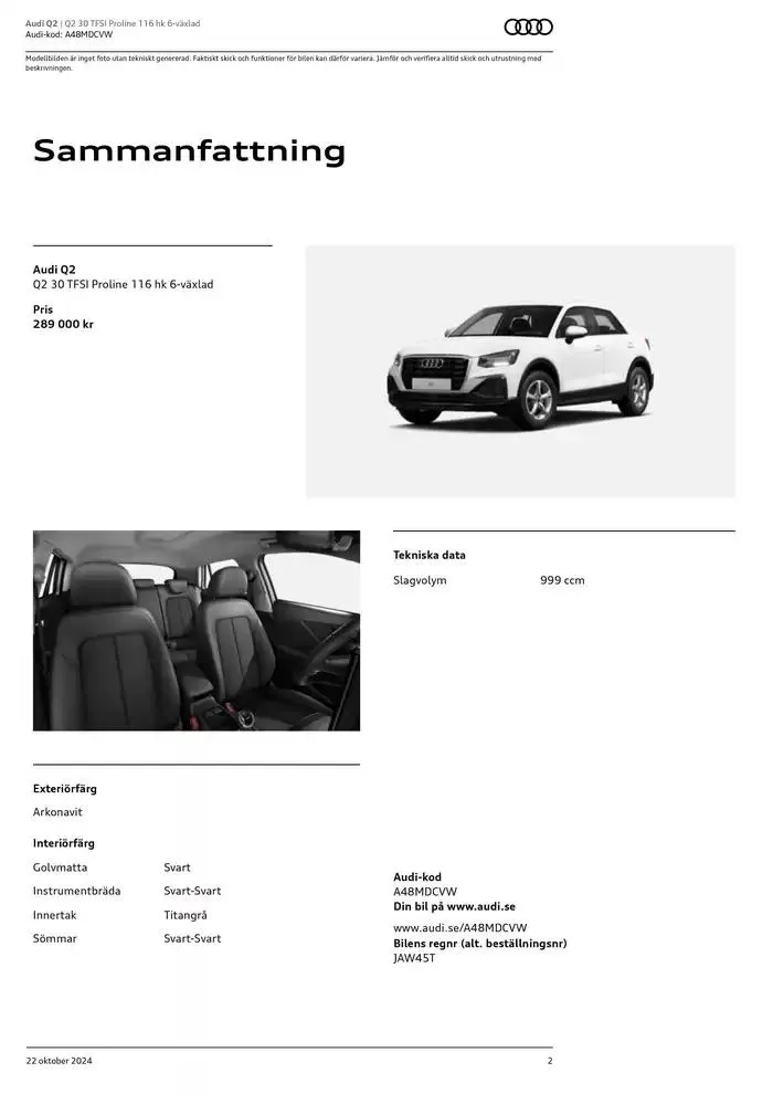Audi Q2 från 22 oktober till 22 oktober 2025 - Reklamblad sidor 2