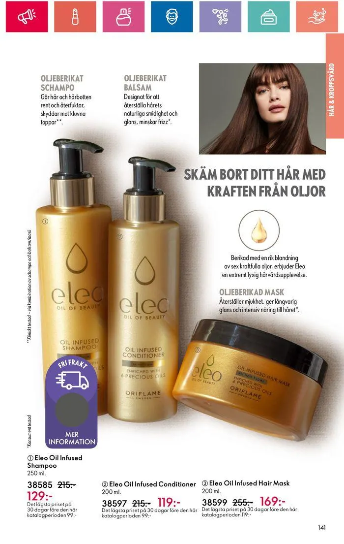 Oriflame reklamblad från 20 juni till 4 juli 2024 - Reklamblad sidor 141
