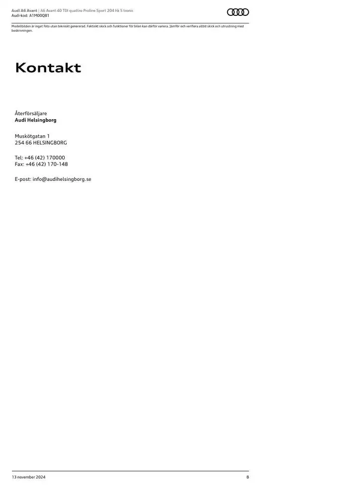 Audi A6 Avant från 13 november till 13 november 2025 - Reklamblad sidor 8