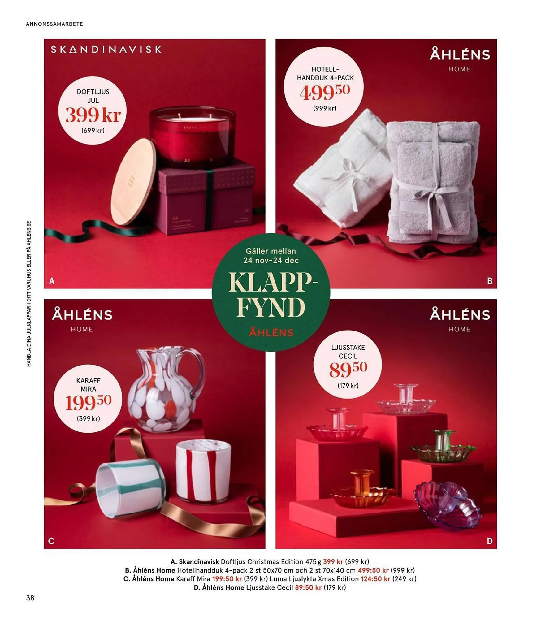 Åhléns reklamblad från 24 november till 24 december 2023 - Reklamblad sidor 38