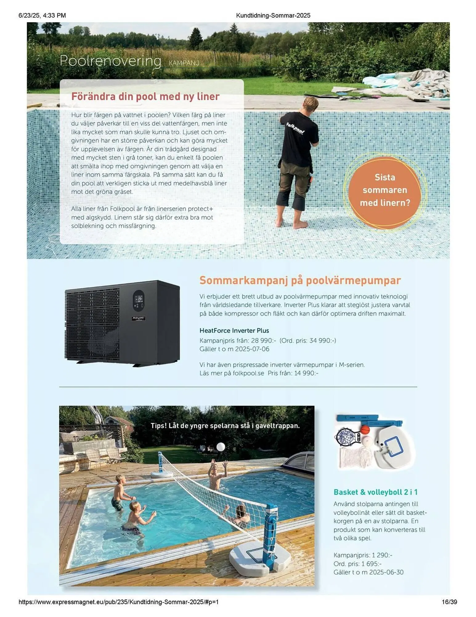 Folkpool reklamblad från 23 juni till 31 juli 2025 - Reklamblad sidor 16