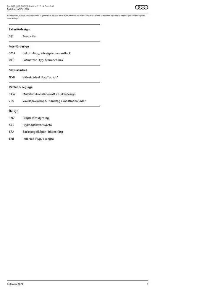 Audi Q2 från 6 oktober till 6 oktober 2025 - Reklamblad sidor 5